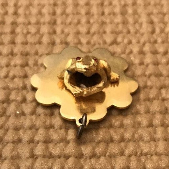 Vintage Hobco Frog Pendant Charm House of Borvani on Lilli Pad - Picture 3 of 4